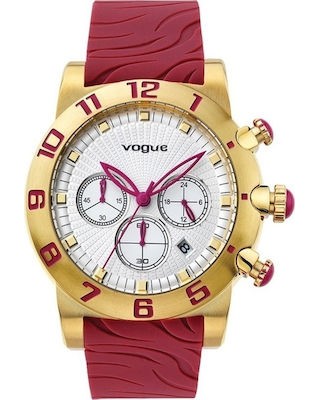 Vogue ρολόι με καουτσούκ λουράκι και χρονογράφους
