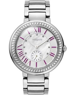 Vogue Red Carpet Stainless Steel With Mother Pearl Dial