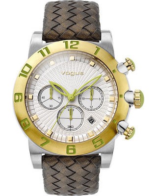 Vogue Allure Chrono Brown Leather Strap