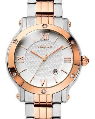 Vogue Grace δίχρωμο ατσάλι μπρασελέ με Swarovski πέτρες