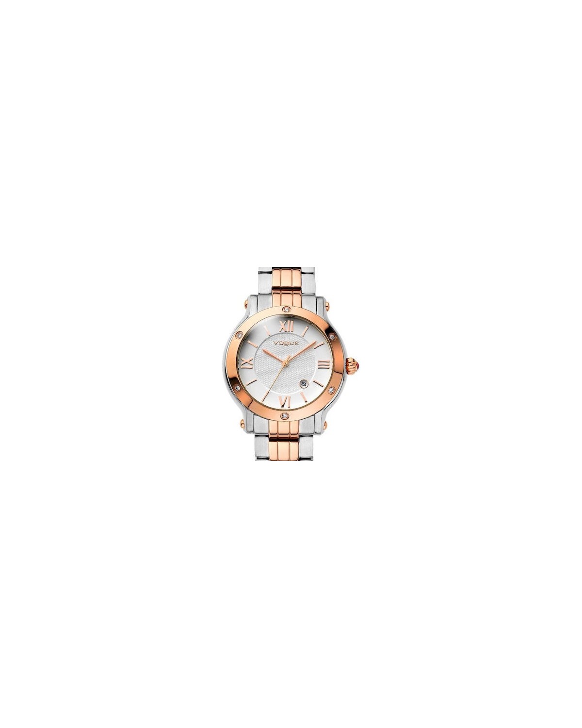 Vogue Grace δίχρωμο ατσάλι μπρασελέ με Swarovski πέτρες
